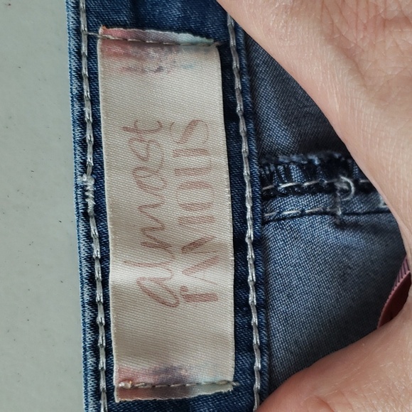 Denim Distressed Shorts with Lace Hem Size 1 - Picture 6 of 6